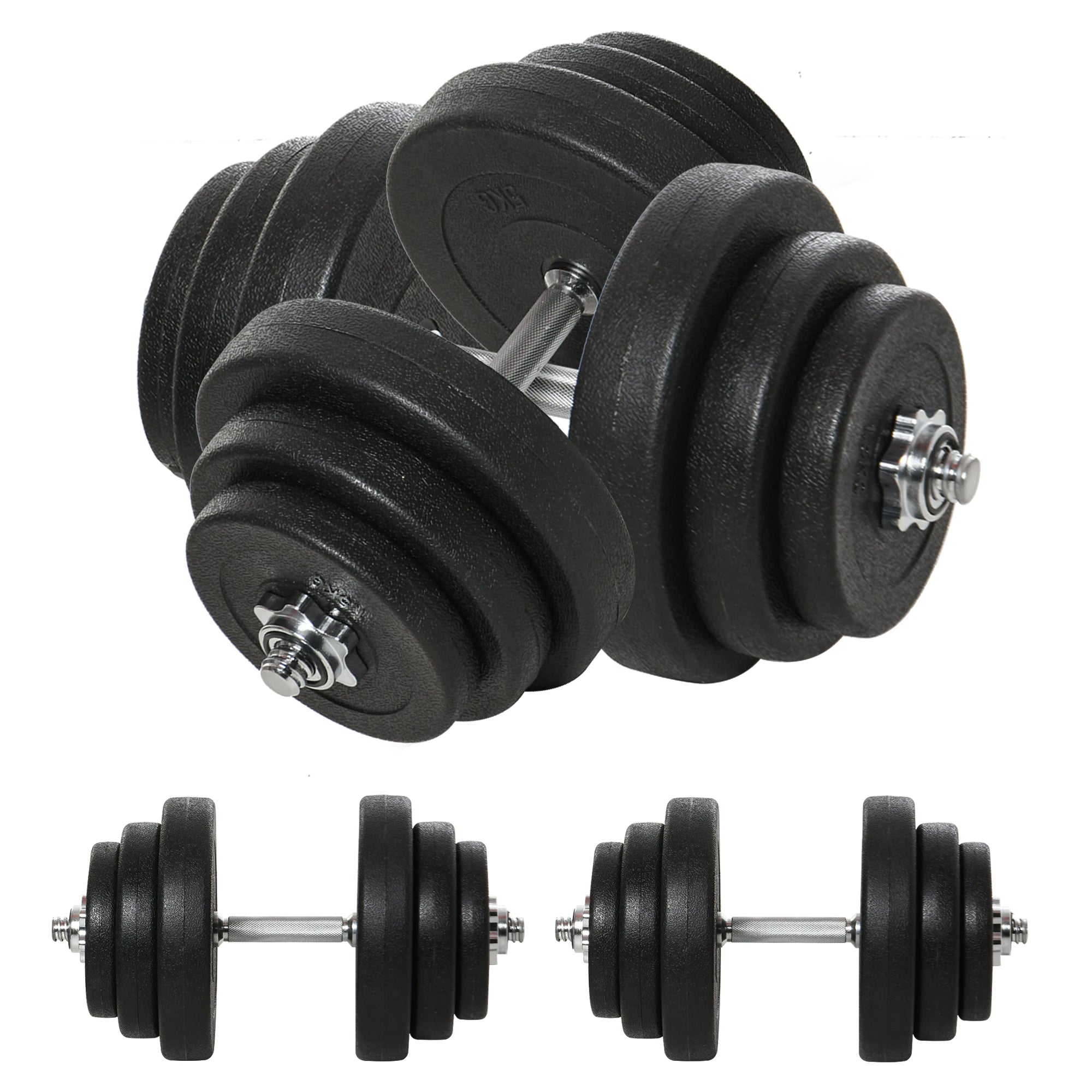 HOMCOM Juego de Mancuernas Pesas de Fitness 40KG Ajustable
