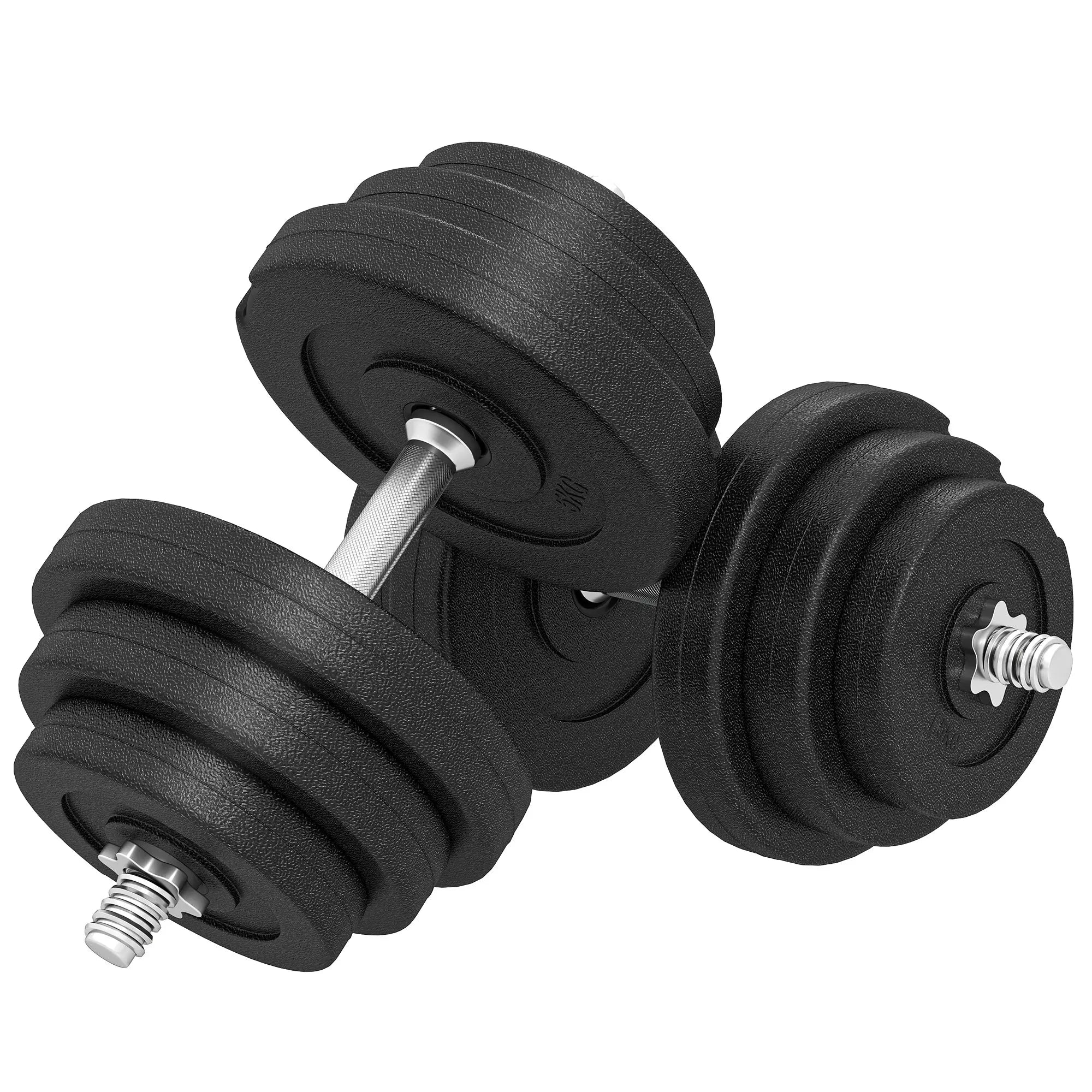 HOMCOM Juego de Mancuernas Pesas de Fitness 40KG Ajustable